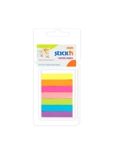 Järjehoidja StickN 21618 Indeksid paberist 50x10mm 7x40L neoon värvid blistris