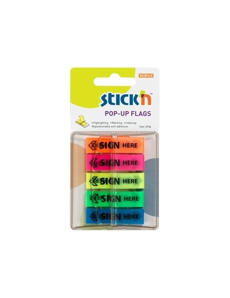 Järjehoidja StickN 26004 indeksid 45x12mm 5x30L nooled allkiri blistris