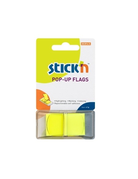 Järjehoidja StickN 26010 indeksid 45x25mm 50L helekollane blistris