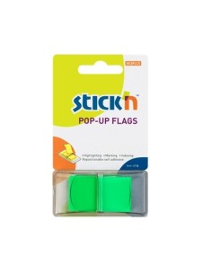 Järjehoidja StickN 26011 indeksid 45x25mm 50L lime blistris