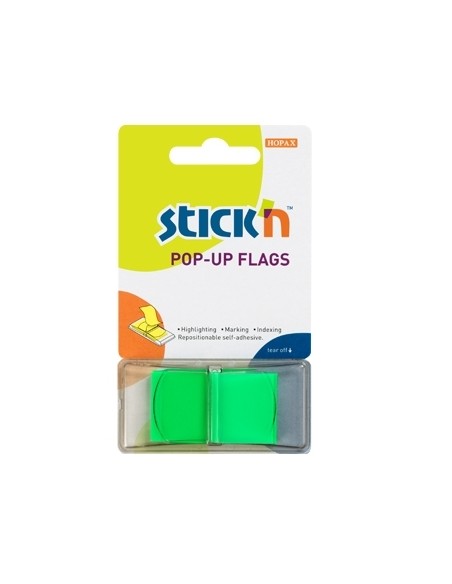 Järjehoidja StickN 26011 indeksid 45x25mm 50L lime blistris