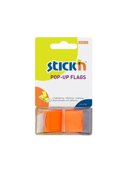 Järjehoidja StickN 26012 indeksid 45x25mm 50L oranz blistris