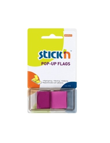 Järjehoidja StickN 26014 indeksid 45x25mm 50L lilla blistris