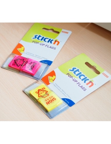 Järjehoidja StickN 26015 indeksid 45x25mm 50L allkiri siin blistris