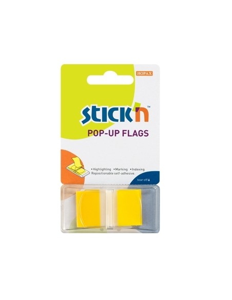 Järjehoidja StickN 26022 indeksid 45x25mm 50L kollane blistris