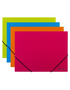 Mapp nurgakummiga DELI Rio A4 plastik assortii