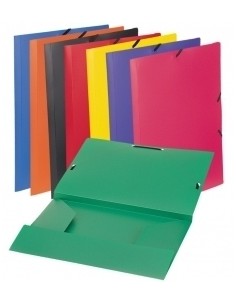 Three flap file with elastic Viquel Chemise A4, plastic, green