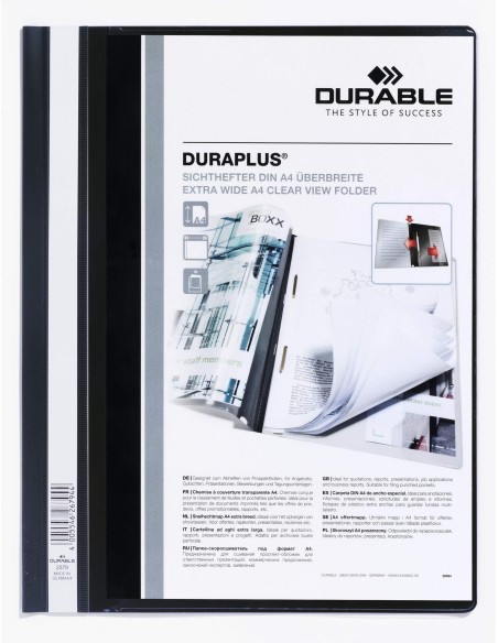 Project File Durable DURAPLUS A4, pocket on front cover, black