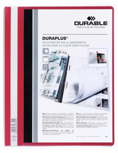 Project File Durable DURAPLUS A4, pocket on front cover, red