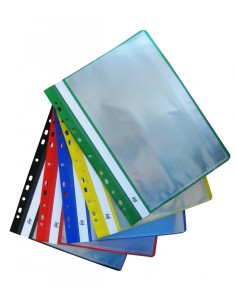 Punched flat file COLLEGE A4, with 10 pockets, red
