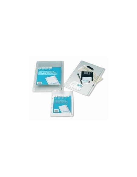 *BANTEX ZIP POCKET A4 0.14 MM CLEAR, BAG OF 10 PCS (P)