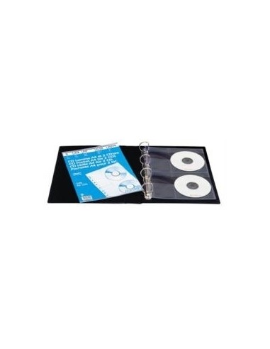 *BANTEX CD POCKET A4 PP FOR 2 CDS 0.18 MM, 5 PCS