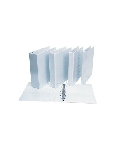 Ring binder Panta Plast A4/8cm 4xD-rings, white