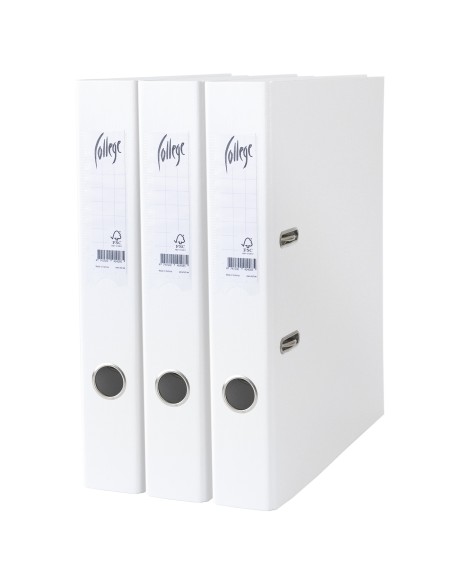 Lever Arch File COLLEGE A4 40mm PP/PP white