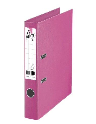 Registraator College A4 5cm PP/PP heleroosa