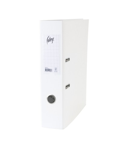 Registraator College A4 7cm PP/PP valge
