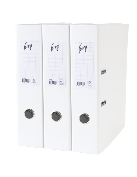 Lever Arch File COLLEGE A4 70mm PP/PP white