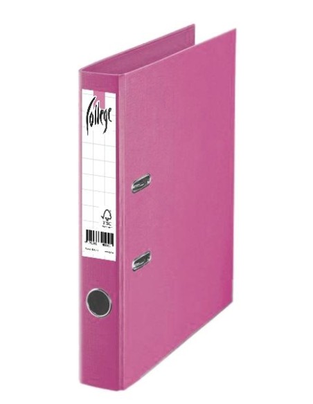Lever Arch File COLLEGE A4 70mm PP/PP light pink