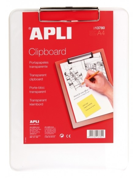 CLIPBOARD TRANSPARENT PLASTIC A4
