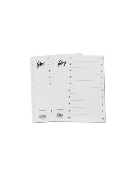 Dividers COLLEGE A4 1-6 paper white
