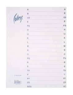 Dividers COLLEGE A4 A-Ö paper white