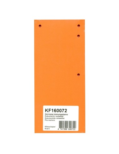 Colored file markers 105x235/50 sheets, mandarin, 2 x 2 holes -80-