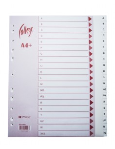 Dividers KPF College A4 EW A-Z (English) plastic, white