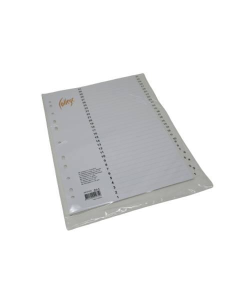 Dividers COLLEGE A4 31-1 plastic white