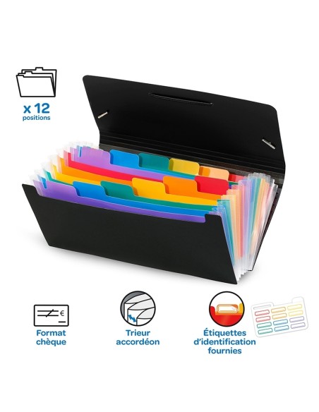 Expanding file Viquel Rainbow 26x13,5cm 12-compartments