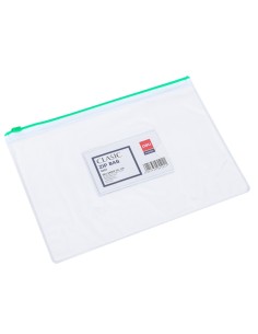 Kileümbrik DELI A5 zip plastik lukuga 0.17mm visiitkaarditaskuga 2
