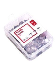 Knopkad DELI 10mm 100tk/pk, metalsed, plastkarbis 2