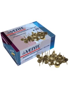 Thumb tacks, diameter 10,5 mm, couper color, 50 pcs