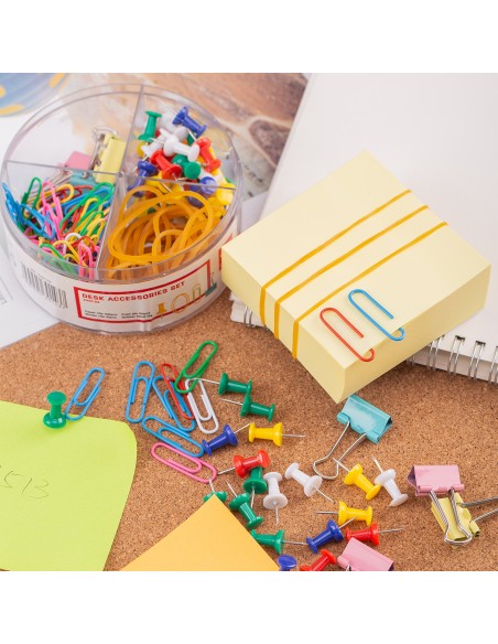 Desk Accessories Set Paper clip;Push pin;Binder clip ASST.