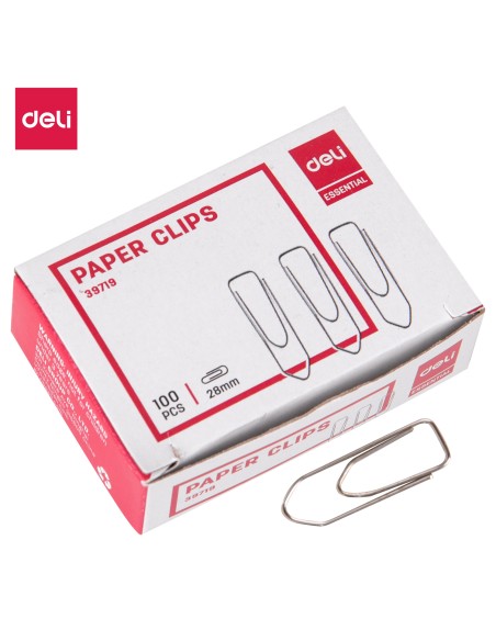 Paper Clips DELI #3, 28mm silver