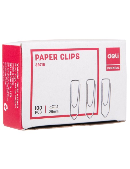 Paper Clips DELI #3, 28mm silver