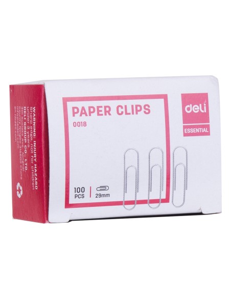 Paper Clips DELI #3, 29mm silver
