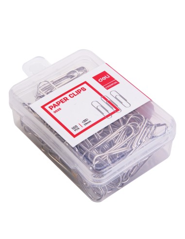 Kirjaklambrid DELI 29mm 100tk/pk, plastkarbis