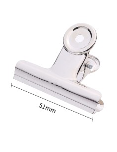 Paberiklamber DELI 51mm hõbedane 6tk/pk