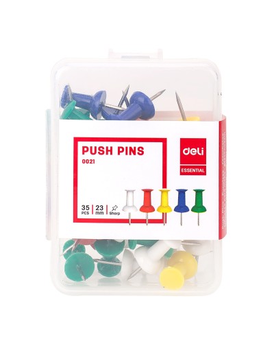 Tahvlinõelad DELI 10mm 35tk/pk, plastkarbis