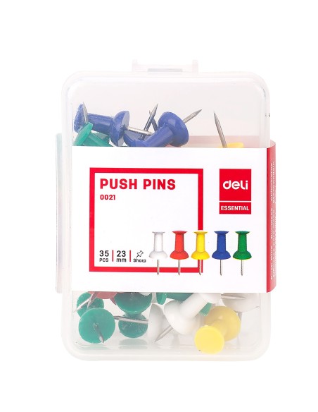 Tahvlinõelad DELI 10mm 35tk/pk, plastkarbis