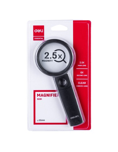Luup DELI 60mm, suurendus 2.5(6.0)x must