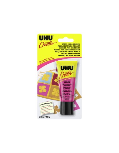 Liim UHU Creative tekstiil, vilt ja lindid 38ml