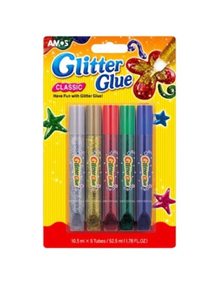 Glitterliim Amos Classic 5-värvi (10,5ml)