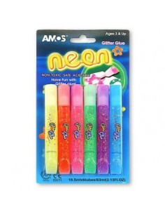 Glitterliim Amos Neon 5-värvi (10,5ml)