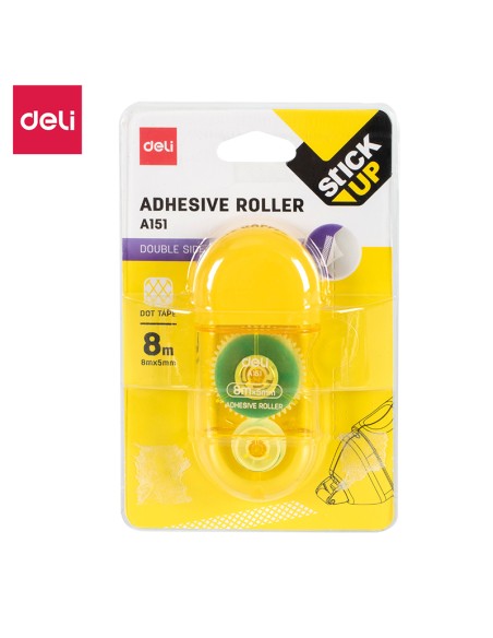 Adhesive Roller DELI 5mm*8m yellow