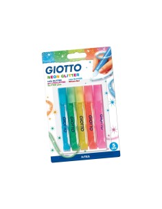 *Glitter glue GIOTTO 5 pcs/blister - 10.5 ml flash