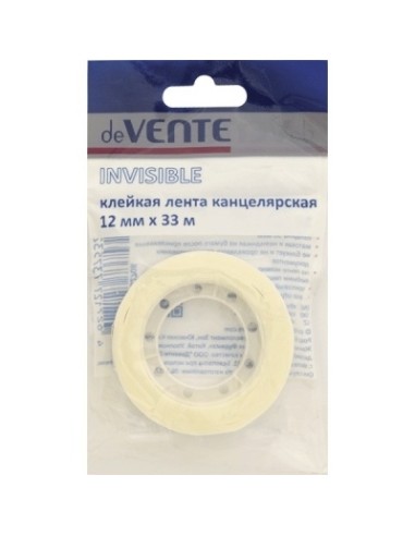 Kleeplint deVENTE 12mmx33m läbipaistev blister