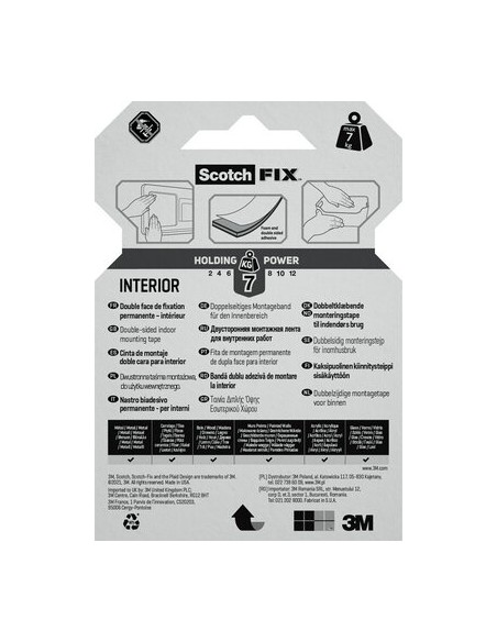 Kleeplint 3M rullis Scotch-Fix 4496G-1915-P, 19mmx1,5m, sisetingimustes