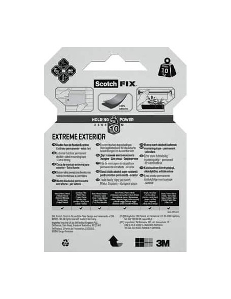 Kleeplint 3M rullis Scotch-Fix , 19mmx1,5m, kahepoolne välistingimustes