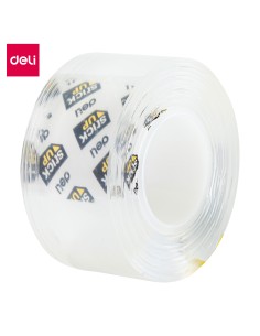 Kleeplint DELI kahepoolne 25.4mm x 1.5m läbipaistev